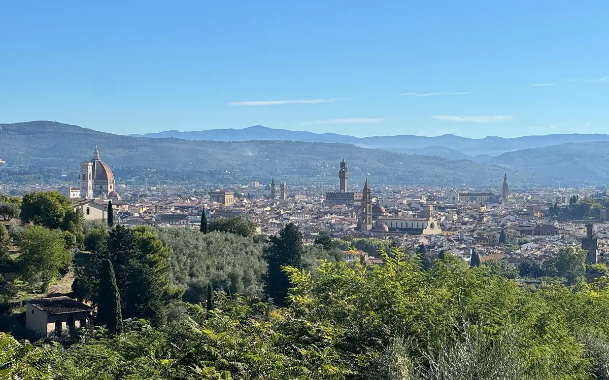 Florence from the hills, the Duomo on the left